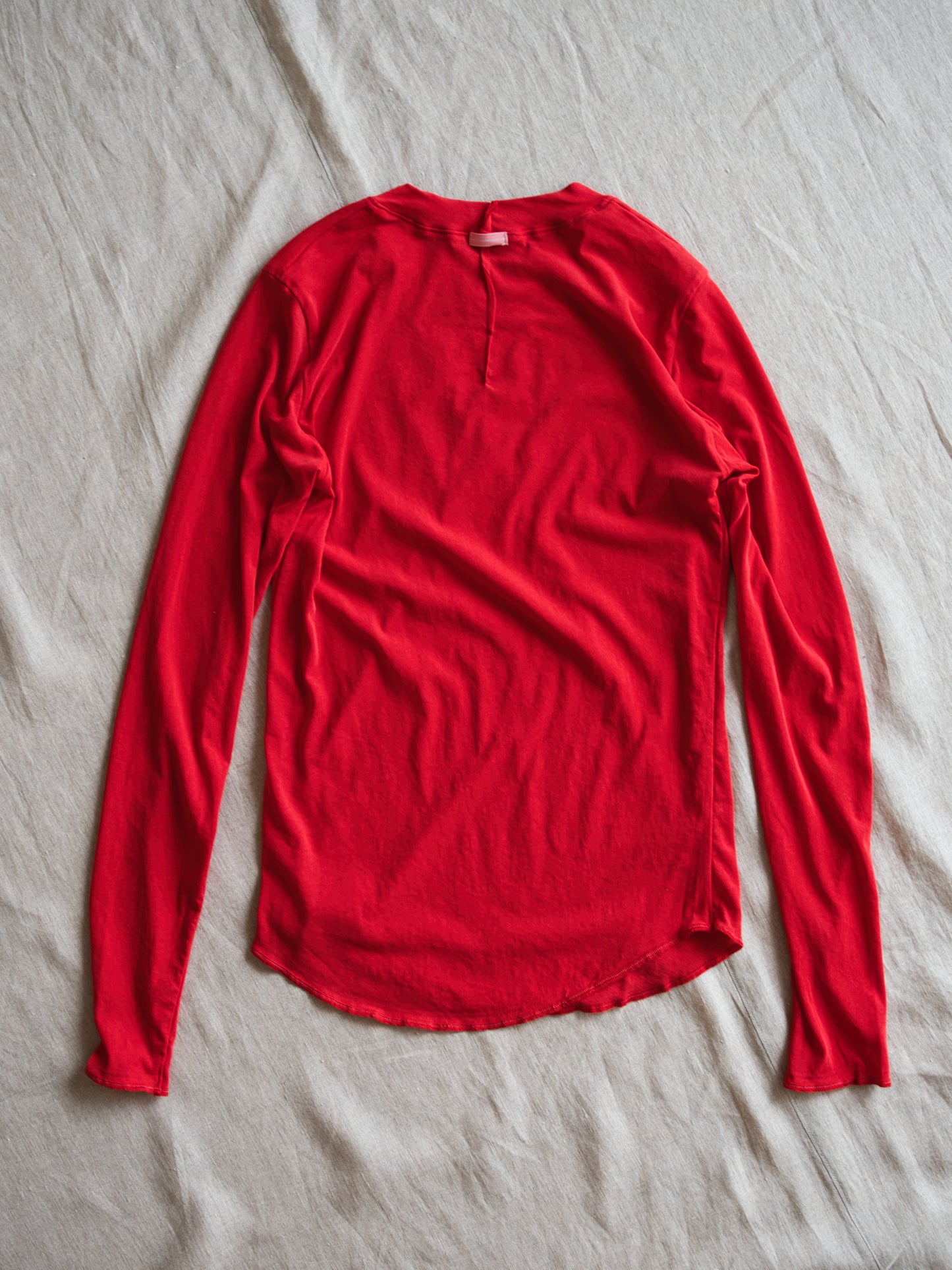 Premium Cotton Crew neck Long-Sleeved T/Red