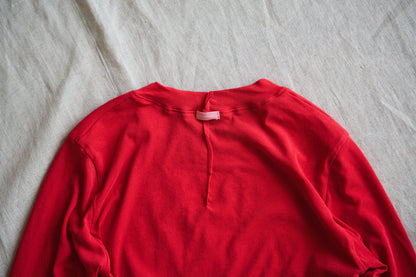 Premium Cotton Crew neck Long-Sleeved T/Red