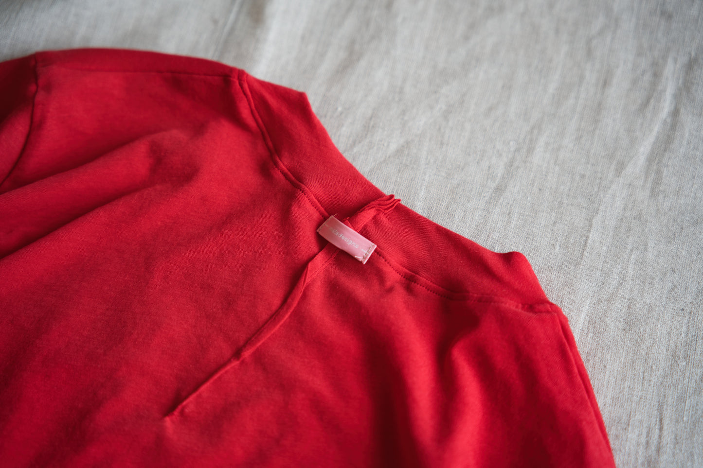 Premium Cotton Crew neck Long-Sleeved T/Red
