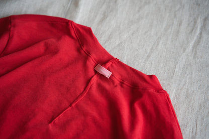 Premium Cotton Crew neck Long-Sleeved T/Red