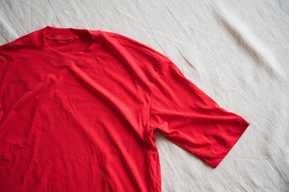 Premium Cotton Crew neck Half-Sleeved T/Red