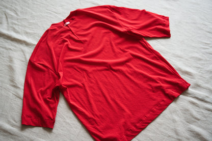 Premium Cotton Crew neck Half-Sleeved T/Red