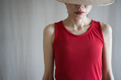 Premium Cotton Tank-Top/Red