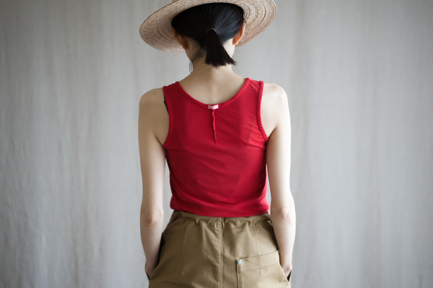 Premium Cotton Tank-Top/Red