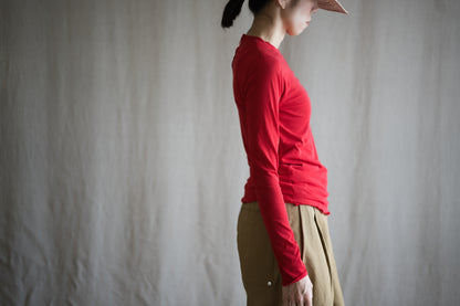 Premium Cotton Crew neck Long-Sleeved T/Red