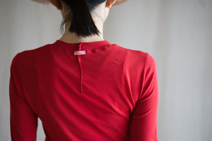 Premium Cotton Crew neck Long-Sleeved T/Red