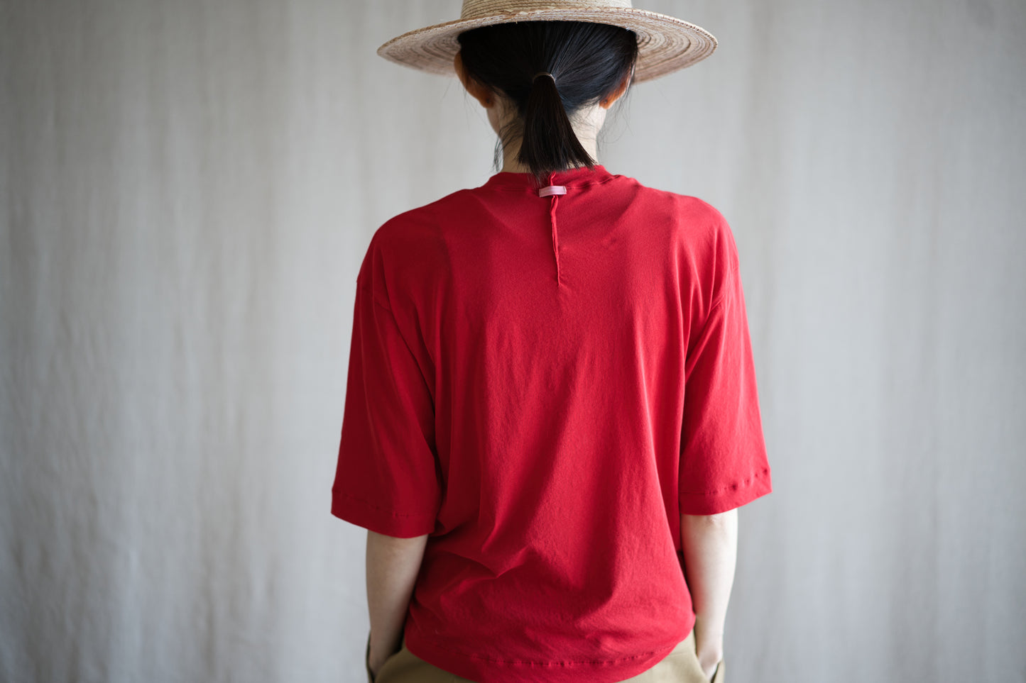 Premium Cotton Crew neck Half-Sleeved T/Red