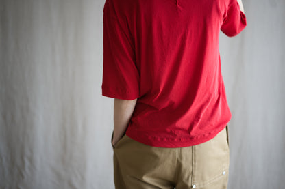 Premium Cotton Crew neck Half-Sleeved T/Red