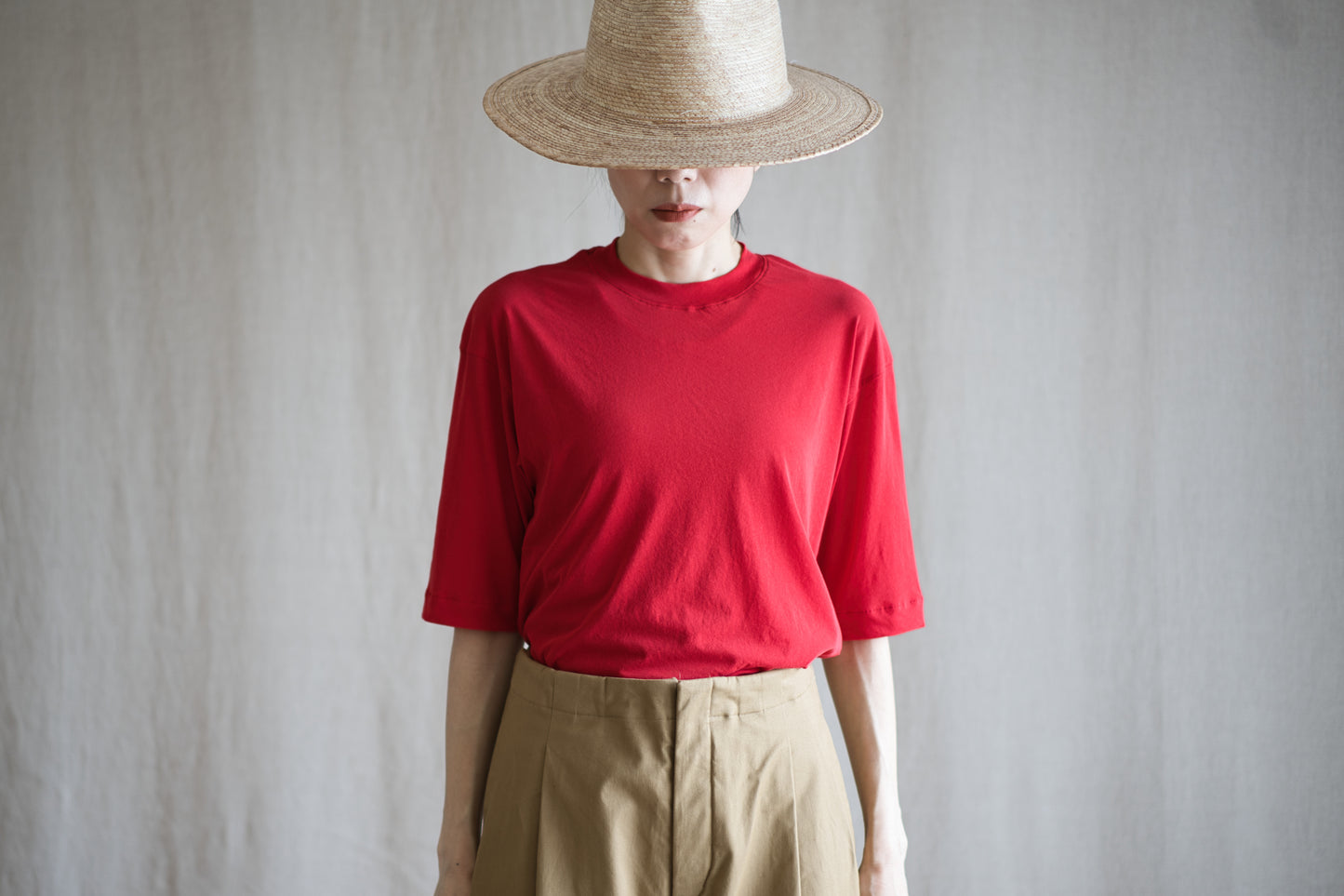 Premium Cotton Crew neck Half-Sleeved T/Red