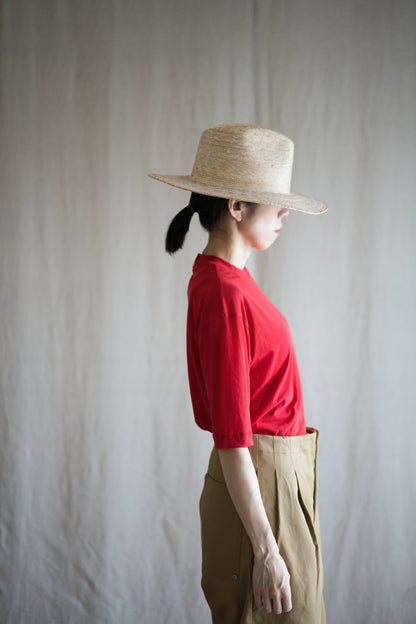 Premium Cotton Crew neck Half-Sleeved T/Red