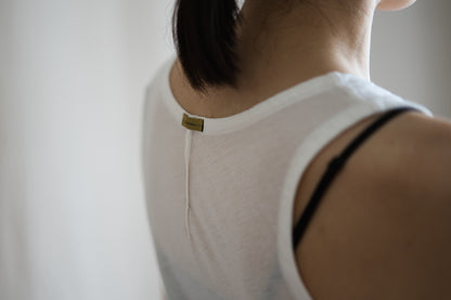 Premium Cotton Tank-Top/Fresh White