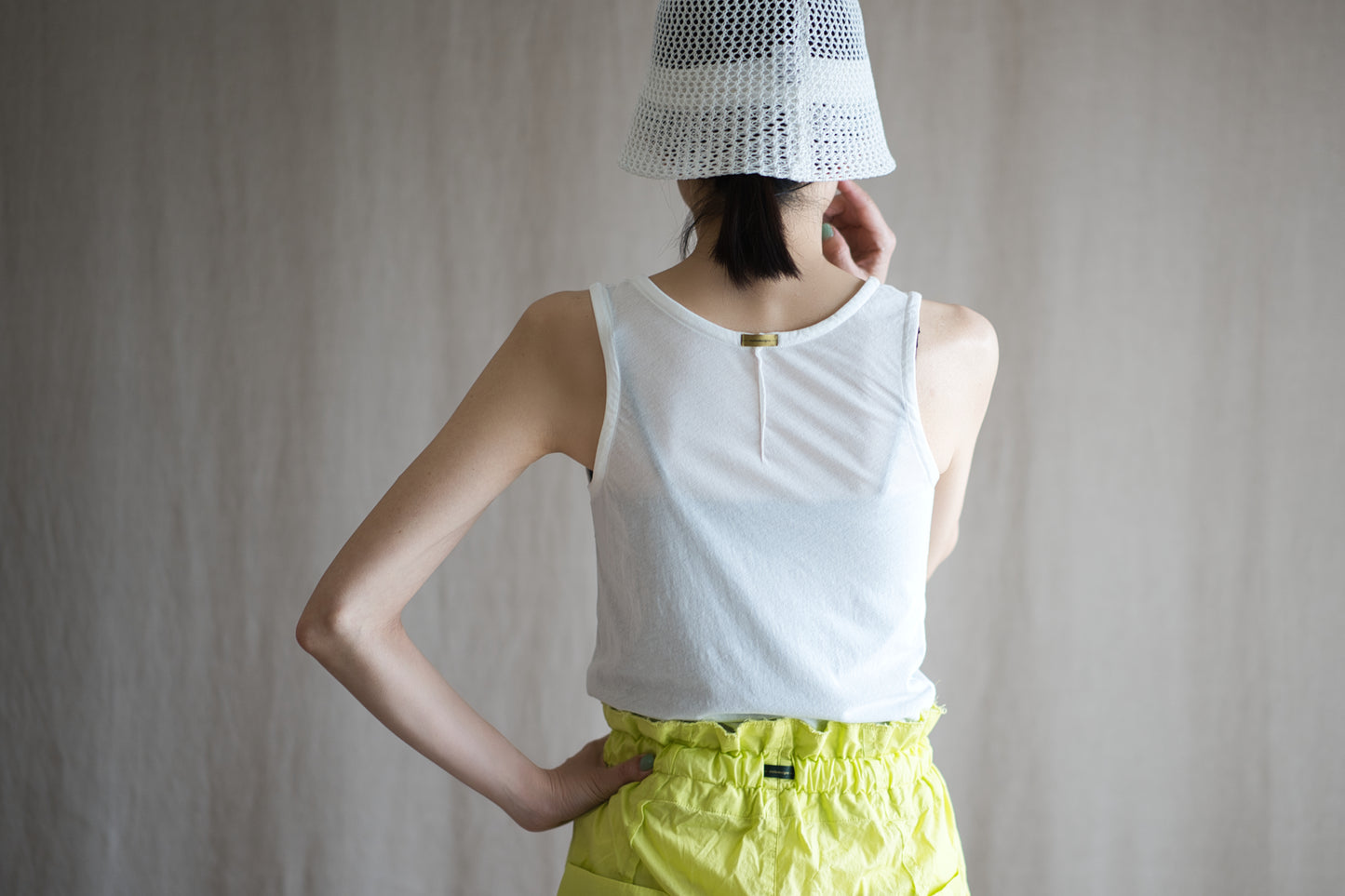 Premium Cotton Tank-Top/Fresh White