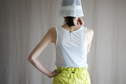 Premium Cotton Tank-Top/Fresh White