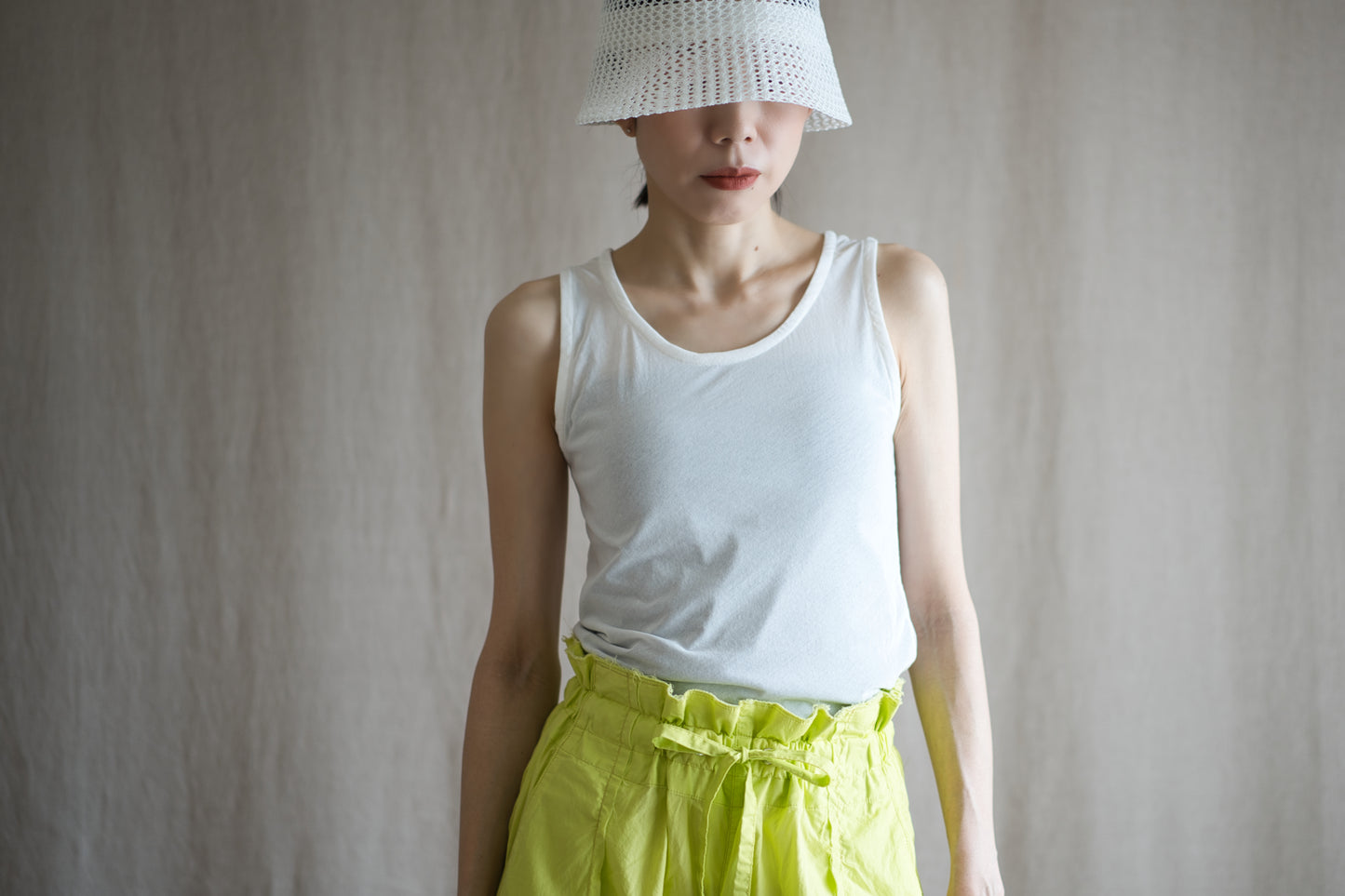 Premium Cotton Tank-Top/Fresh White