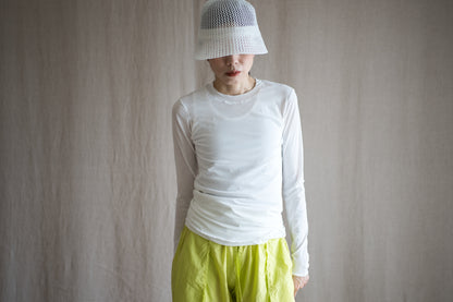 Premium Cotton Crew neck Long-Sleeved T/Fresh White