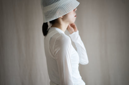 Premium Cotton Crew neck Long-Sleeved T/Fresh White