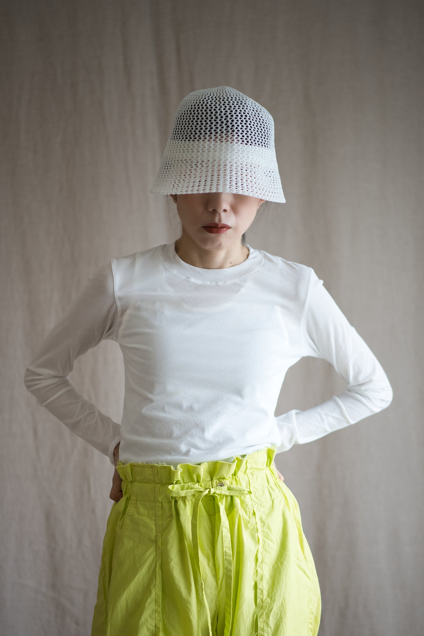 Premium Cotton Crew neck Long-Sleeved T/Fresh White