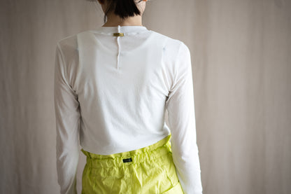 Premium Cotton Crew neck Long-Sleeved T/Fresh White