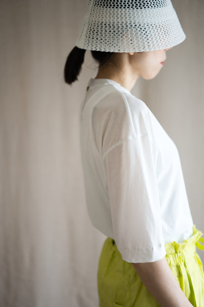 Premium Cotton Crew neck Half-Sleeved T/Fresh White