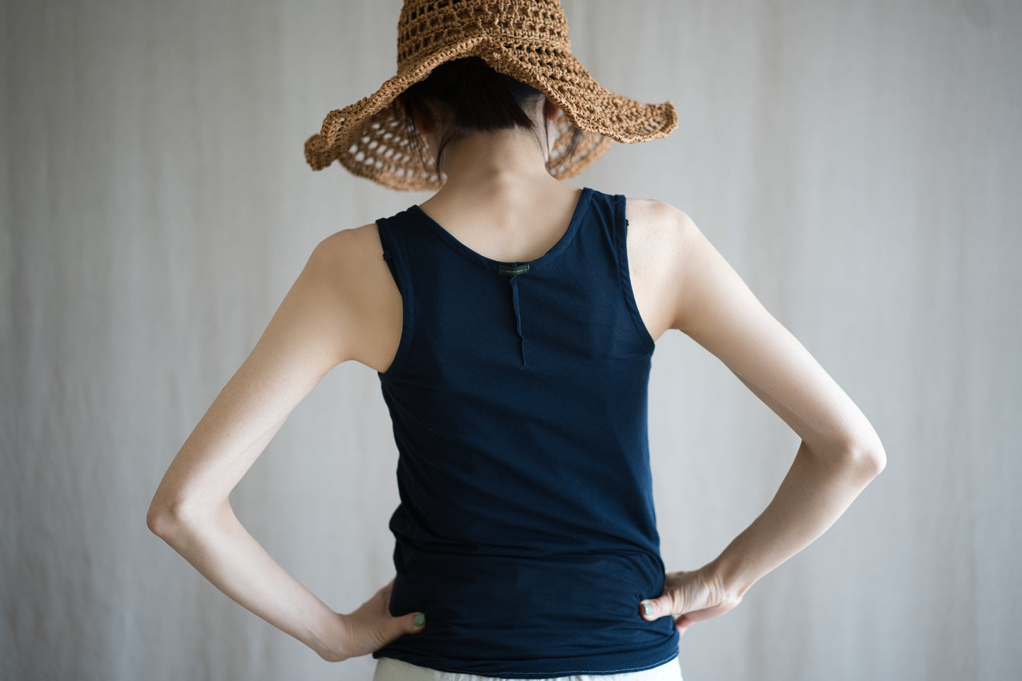 Premium Cotton Tank-Top/Navy