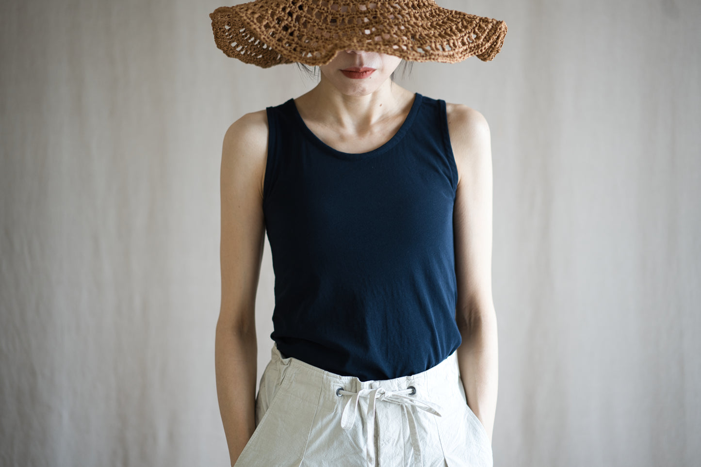 Premium Cotton Tank-Top/Navy