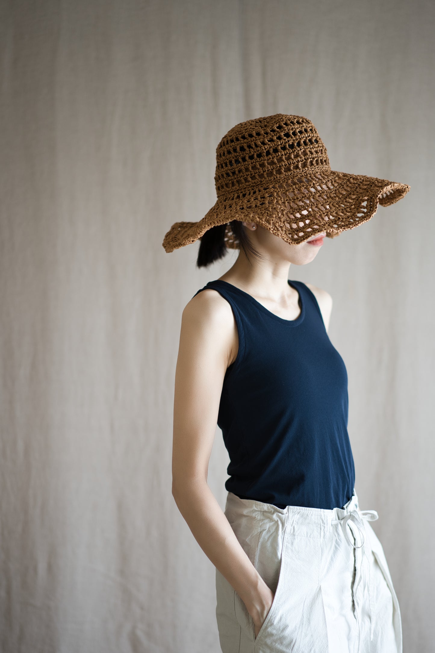 Premium Cotton Tank-Top/Navy