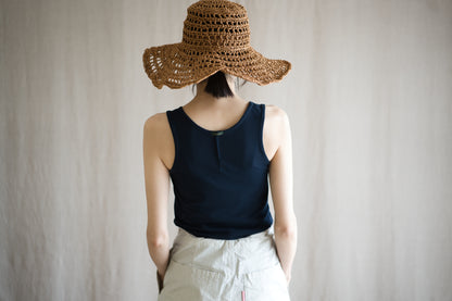 Premium Cotton Tank-Top/Navy