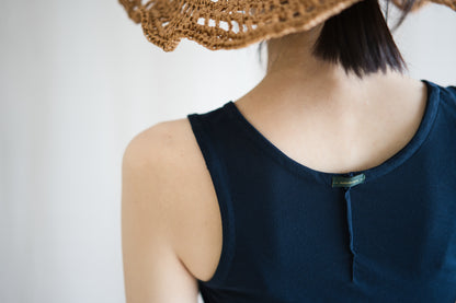 Premium Cotton Tank-Top/Navy