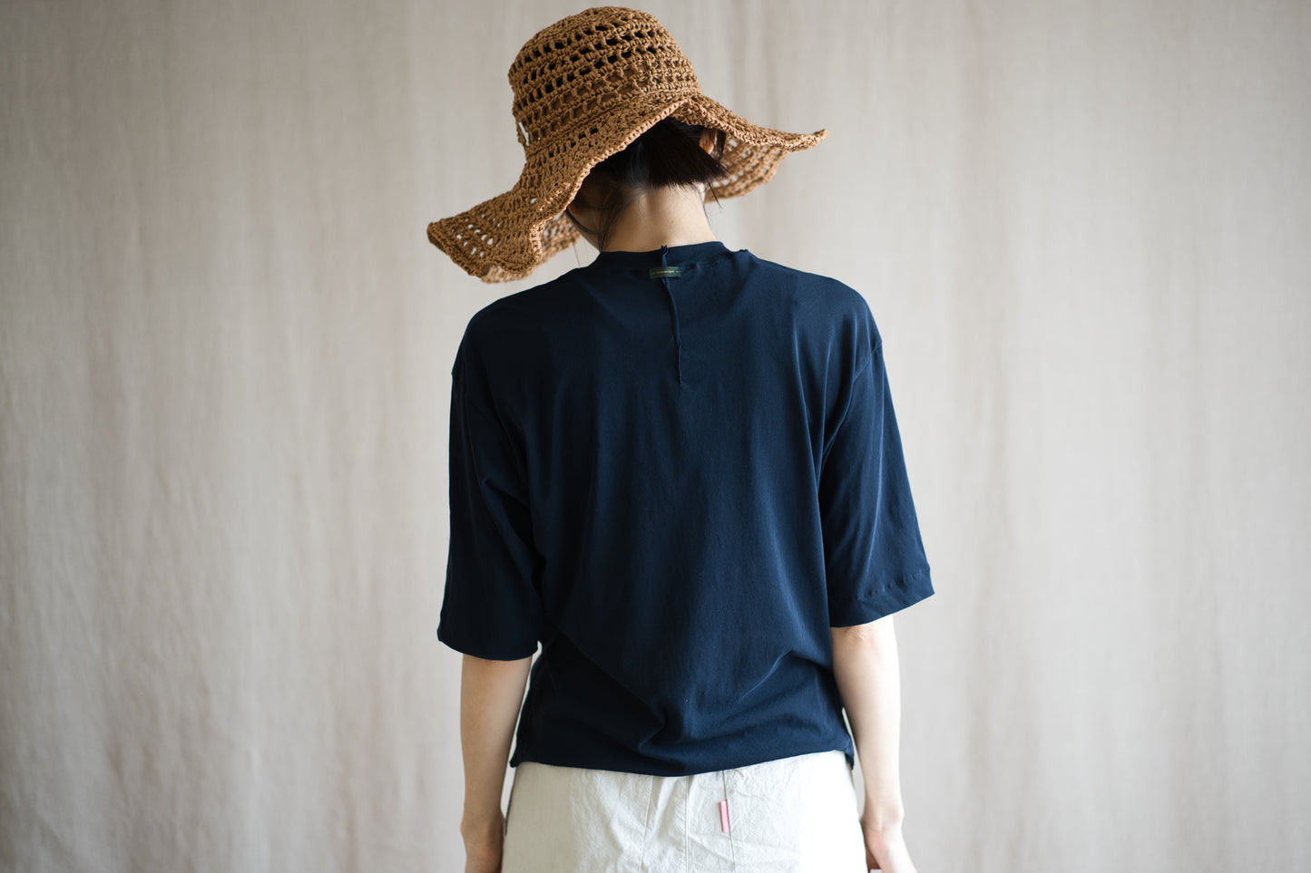 Premium Cotton Crew neck Half-Sleeved T/Navy