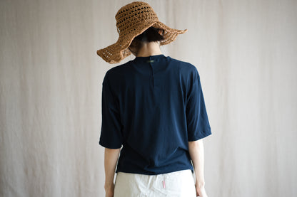 Premium Cotton Crew neck Half-Sleeved T/Navy