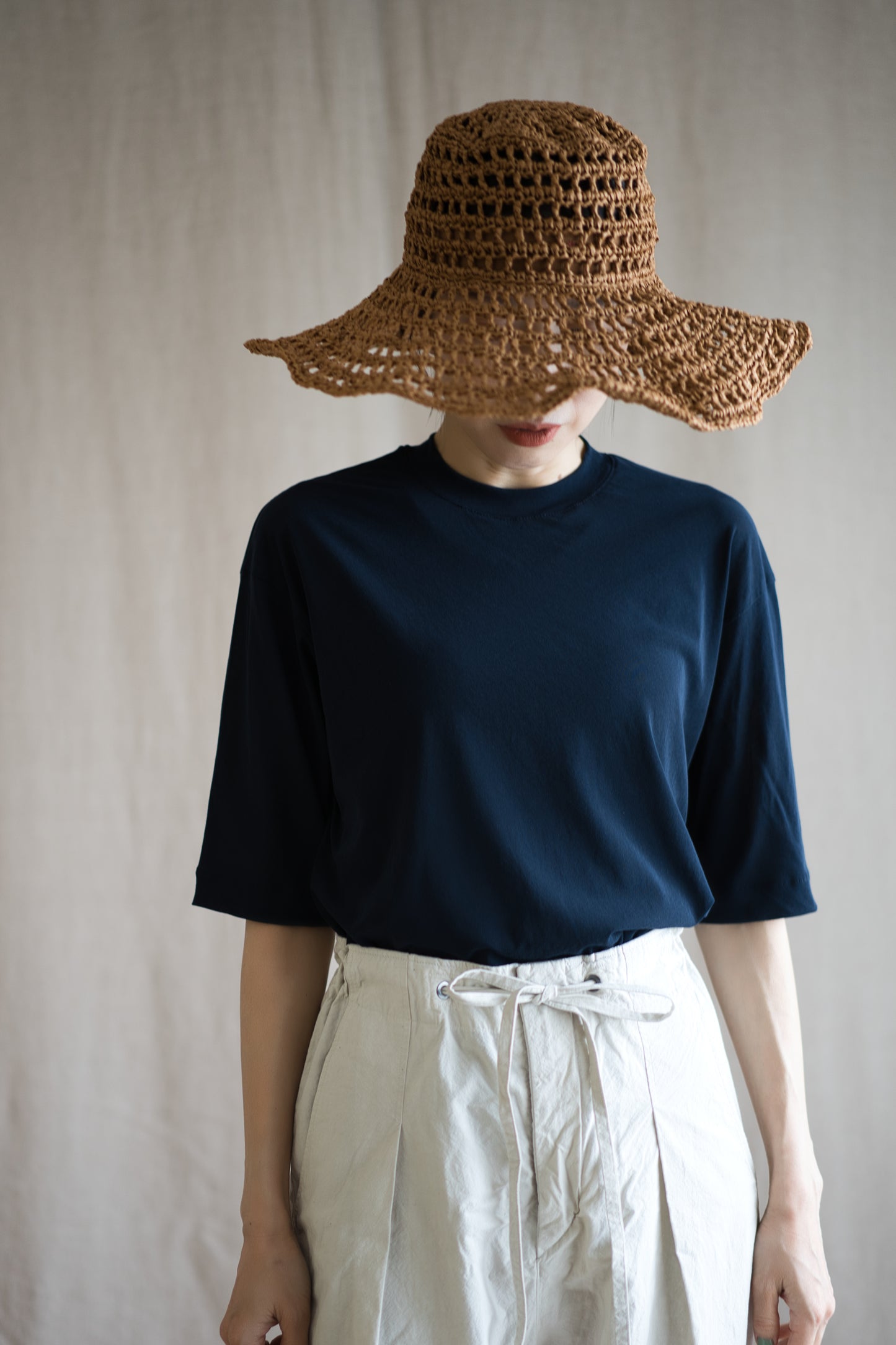Premium Cotton Crew neck Half-Sleeved T/Navy