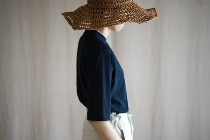 Premium Cotton Crew neck Half-Sleeved T/Navy