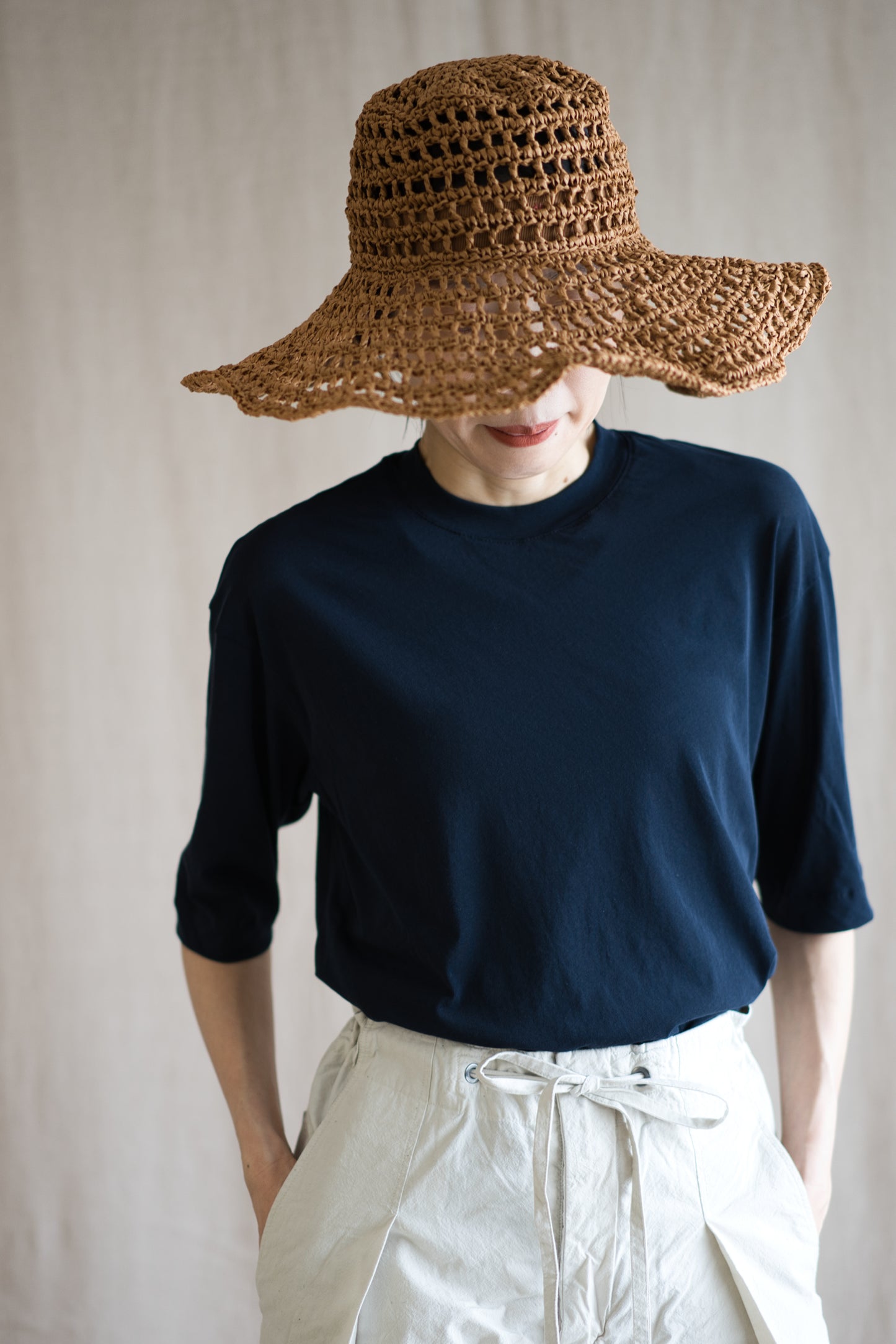 Premium Cotton Crew neck Half-Sleeved T/Navy