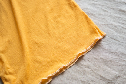 Sheer Rib RInger Tank-Top/Orange(Navy)