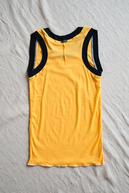 Sheer Rib RInger Tank-Top/Orange(Navy)
