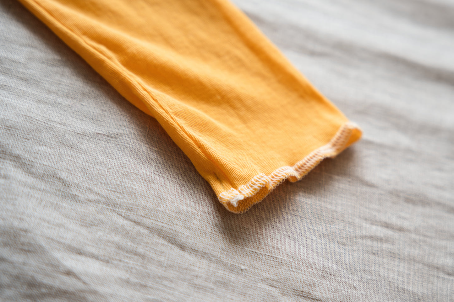 Sheer Rib RInger Long Sleeve/Orange(Navy)