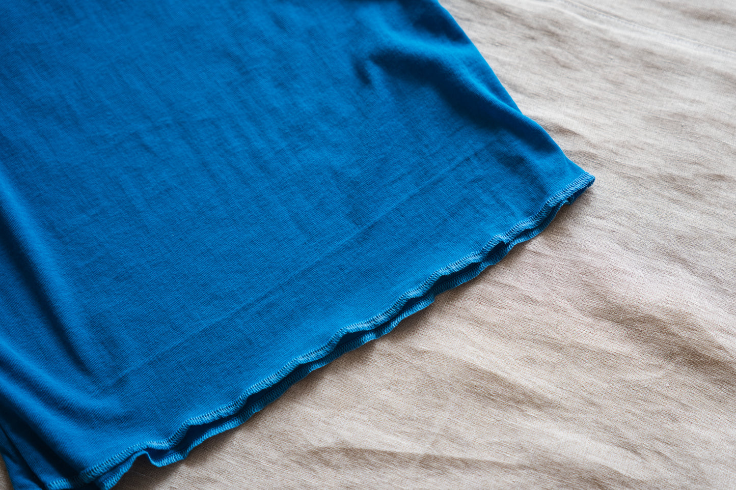 Sheer Rib RInger Tank-Top/Blue(Ecru)