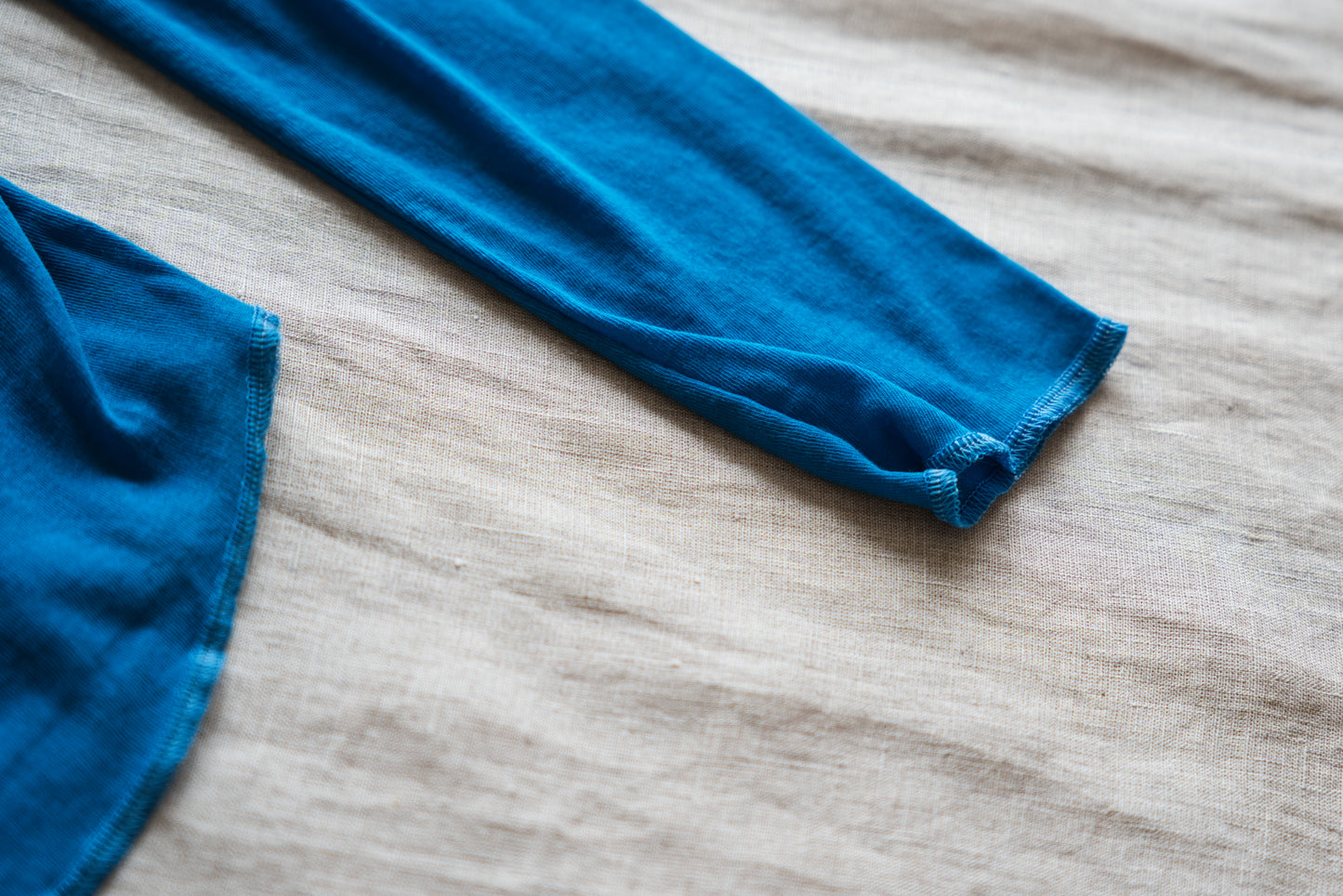 Sheer Rib RInger Long Sleeve/Blue(Ecru)