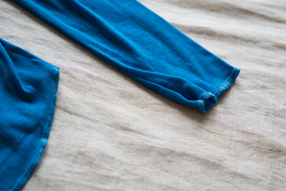 Sheer Rib RInger Long Sleeve/Blue(Ecru)