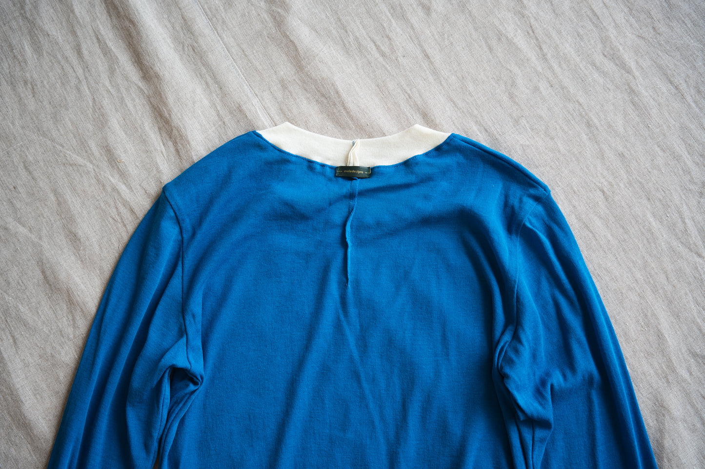 Sheer Rib RInger Long Sleeve/Blue(Ecru)