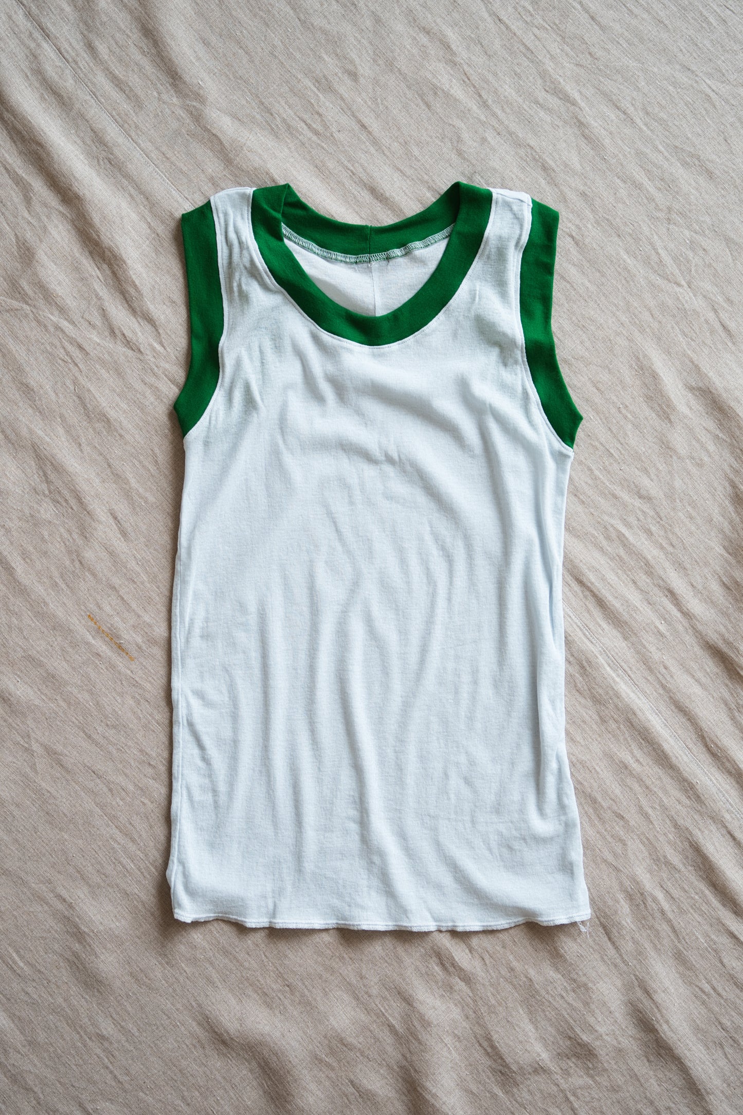 Sheer Rib RInger Tank-Top/Light-blue(Green)