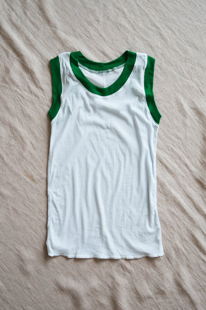 Sheer Rib RInger Tank-Top/Light-blue(Green)
