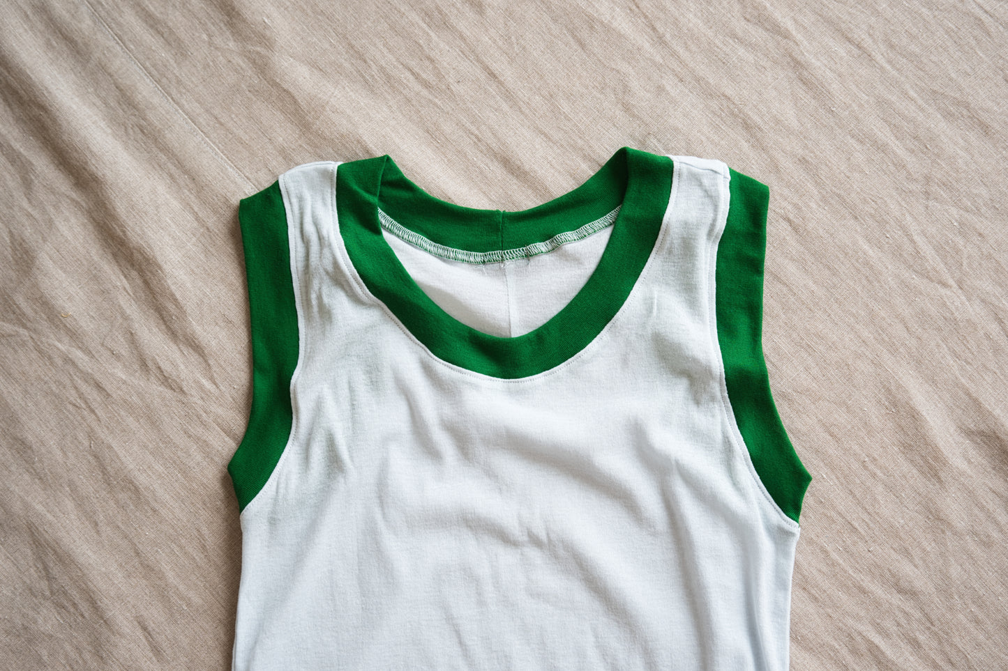 Sheer Rib RInger Tank-Top/Light-blue(Green)