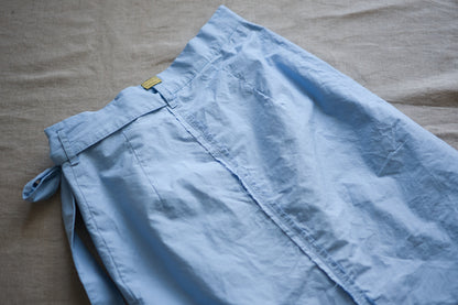 高密度コットンラップスカート/High-density cotton wrap skirt/Pale blue