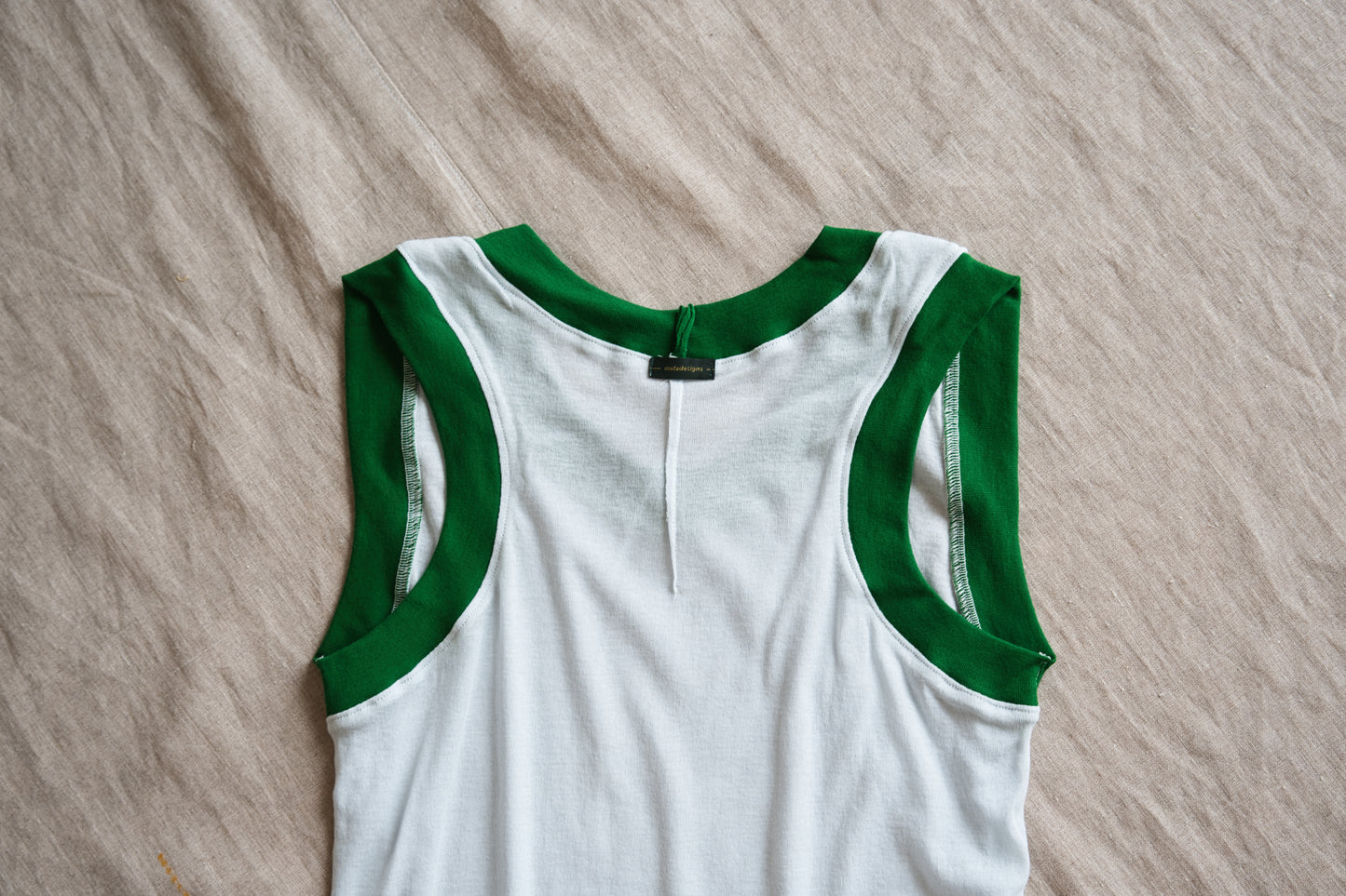 Sheer Rib RInger Tank-Top/Light-blue(Green)