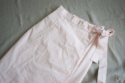 高密度コットンラップスカート/High-density cotton wrap skirt/Clam pink