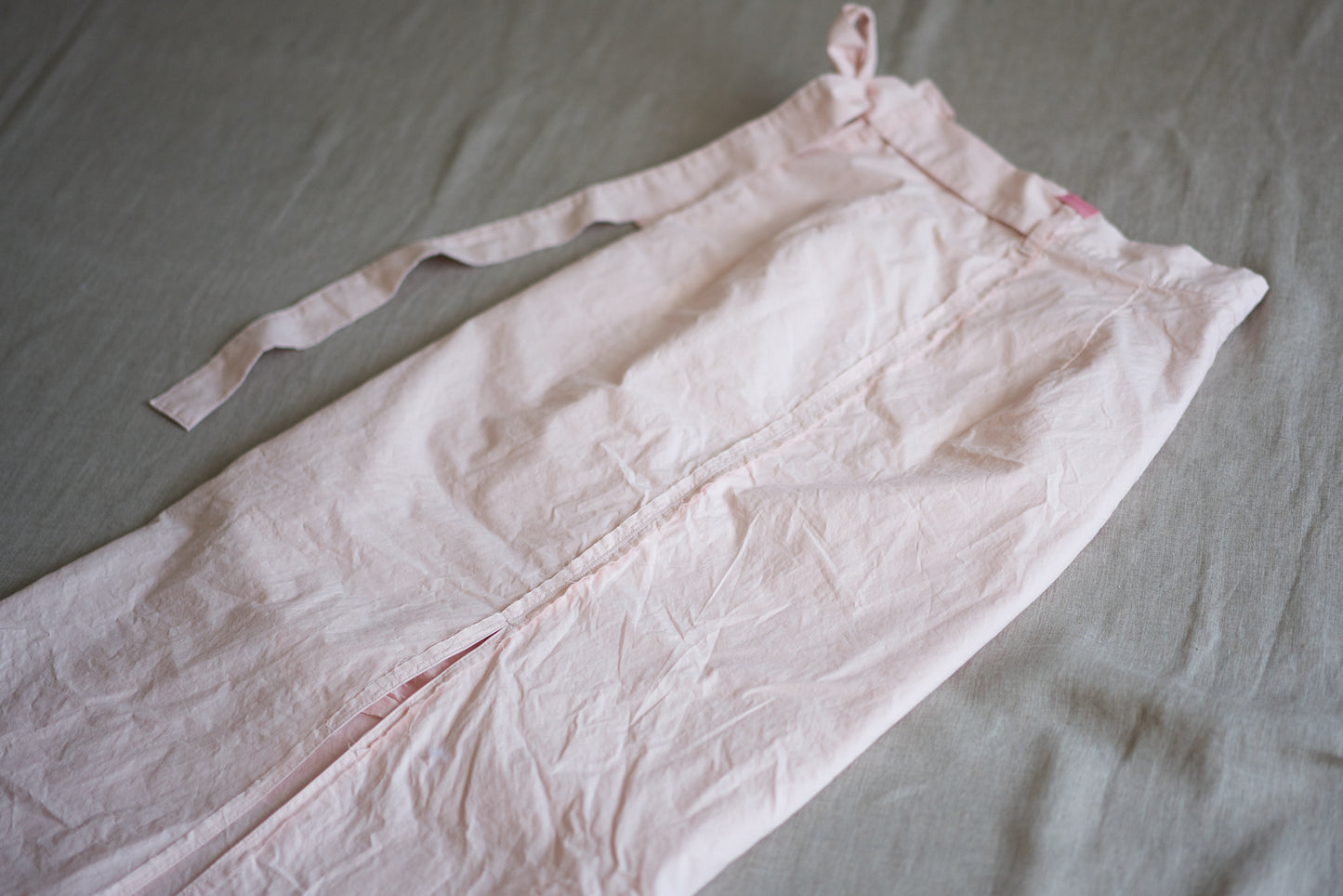 高密度コットンラップスカート/High-density cotton wrap skirt/Clam pink