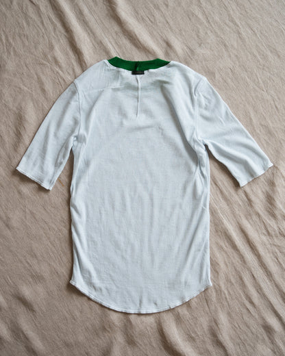 Sheer Rib RInger Half Sleeve/Light-blue(Green)