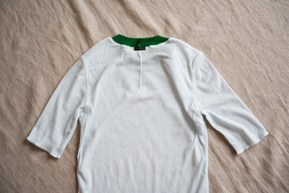 Sheer Rib RInger Half Sleeve/Light-blue(Green)