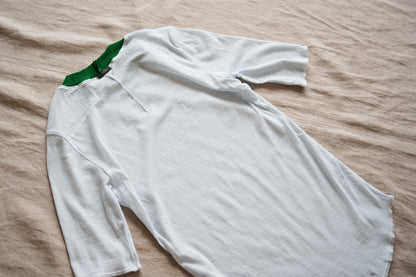 Sheer Rib RInger Half Sleeve/Light-blue(Green)